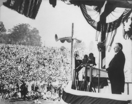 President Herbert Hoover makes a Memorial Day address at Valley Forge, 1931. Photo Credit: White House