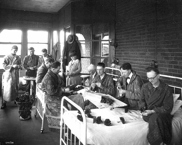 Minnesota Veterans making poppies while recovering. Minnesota Veterans making poppies while recovering.