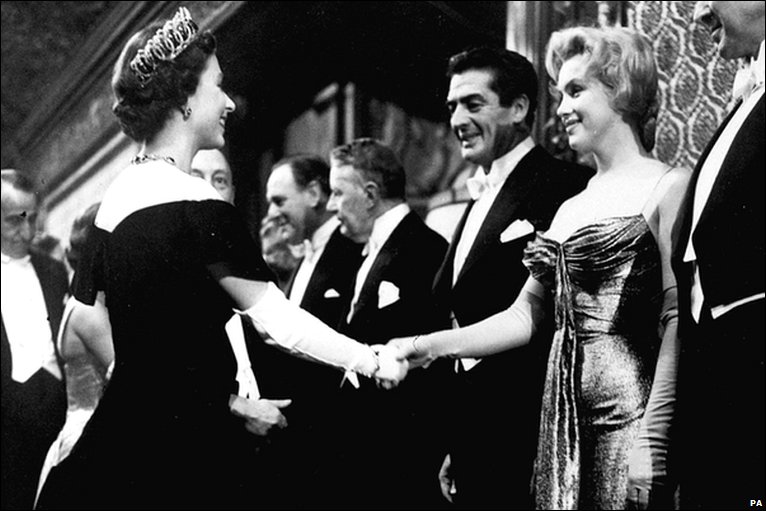 Marilyn Monroe and Queen Elizabeth II