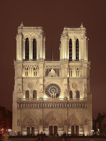 The Notre Dame de Paris in Paris, France, is perhaps the most famous example of Gothic Architecture, 2007. (Source)
