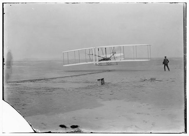 First Flight at Kitty Hawk, 1903 (Library of Congress/History By Zim) Original Title: