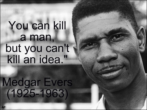 Medgar Evers stands near a sign of the state of Mississippi in 1958. (AP Photo/Francis H. Mitchell - Ebony Collection, File) Medgar Evers stands near a sign of the state of Mississippi in 1958. (AP Photo/Francis H. Mitchell - Ebony Collection, File)