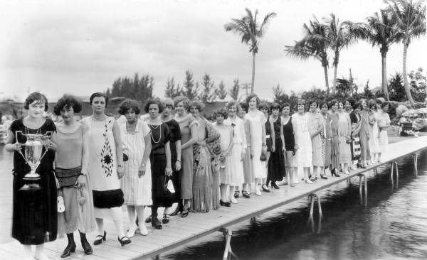 The contestants of the "Miss Bobbed-Hair" beauty contest, February 27, 1925.