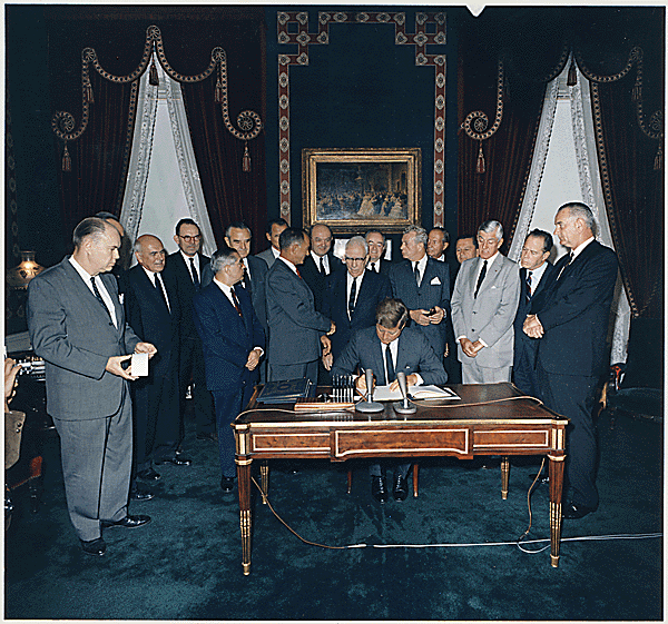 Signing of the Nuclear Test Ban Treaty, 1963