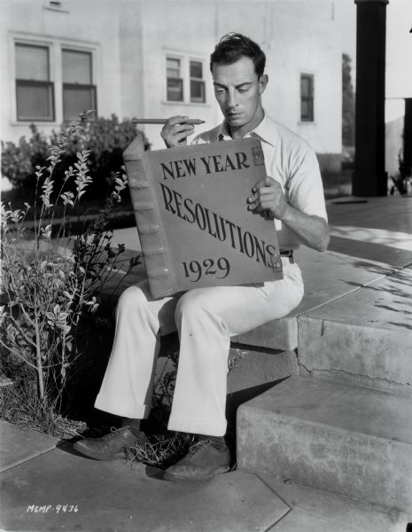 Buster Keaton With A New Year Resolution Book 1929 History By Zim
